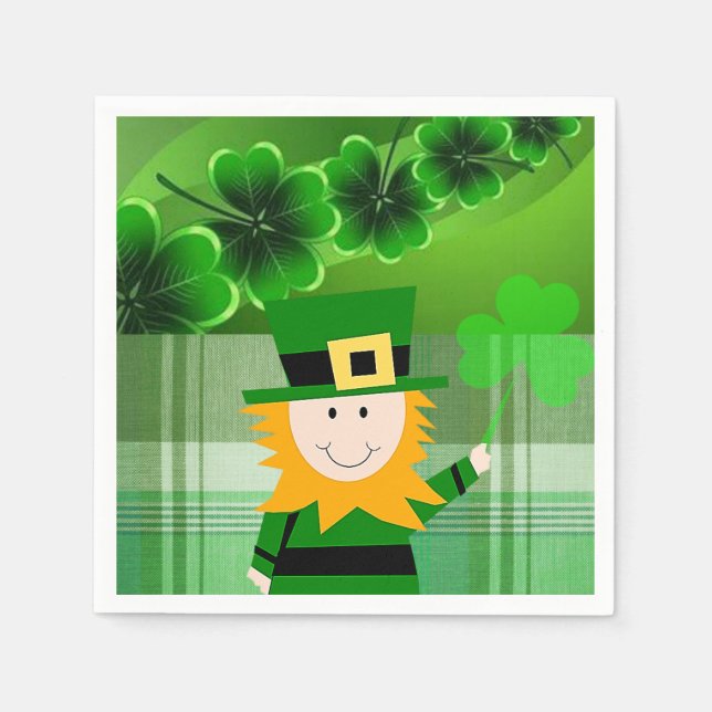 St. Patrick's Day Paper Napkins (Front)
