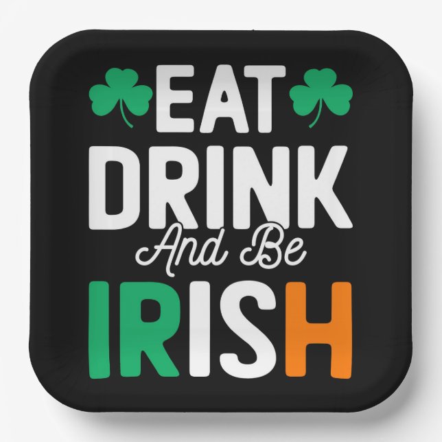 St Patrick's Day Paper Plate (Front)