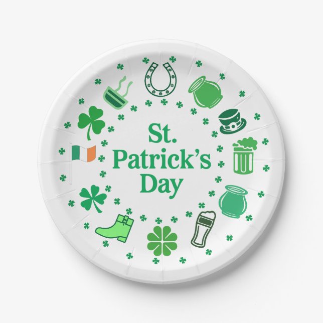 St. Patrick's Day  Paper Plate (Front)