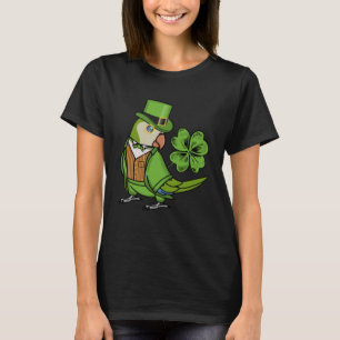 St Patricks Day Parrot I Green Monk Parakeet Quake T-Shirt