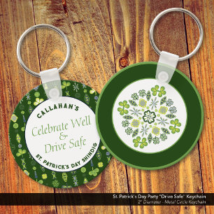 St. Patrick's Day Party "Drive Safe" Key Ring
