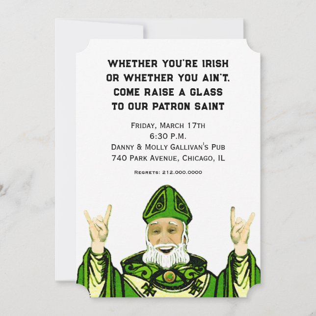St. Patrick's Day Party Invitation (Front)