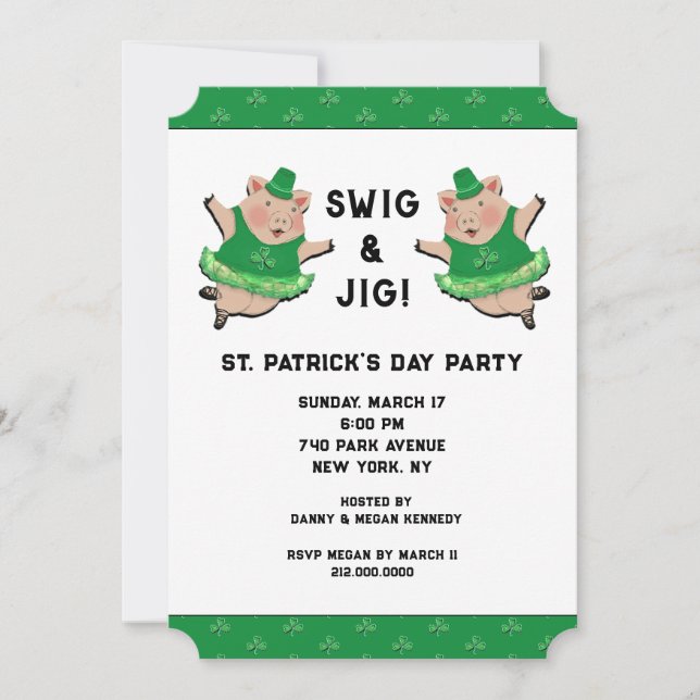 St. Patrick's Day Party Invitation (Front)