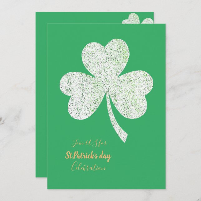 St. Patrick's Day Party invite - Custom Card (Front/Back)