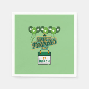 St Patrick's Day party paper napkins