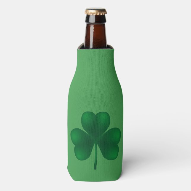 St' Patrick's Day Party Shamrock Bottle Cooler (Bottle Front)