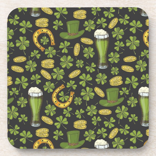 St. Patrick's Day Pattern Coaster (Front)