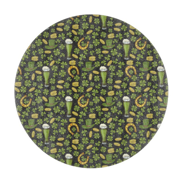 St. Patrick's Day Pattern Cutting Board (Front)