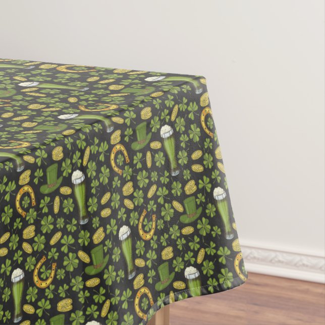 St. Patrick's Day Pattern Tablecloth (In Situ)