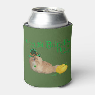 St Patricks Day Pekingese Can Cooler