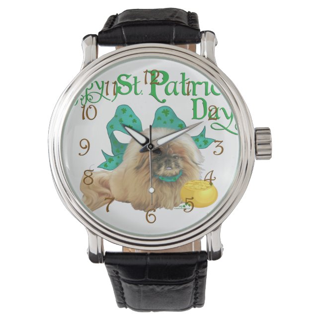 St Patricks Day Pekingese Watch (Front)