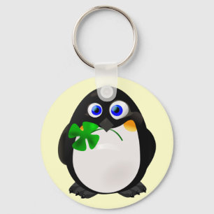 St. Patrick's Day Penguin Key Ring