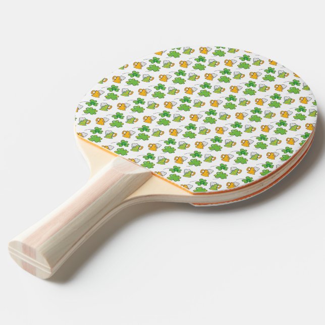 St. Patrick's Day Ping Pong Paddle (Front Angle)