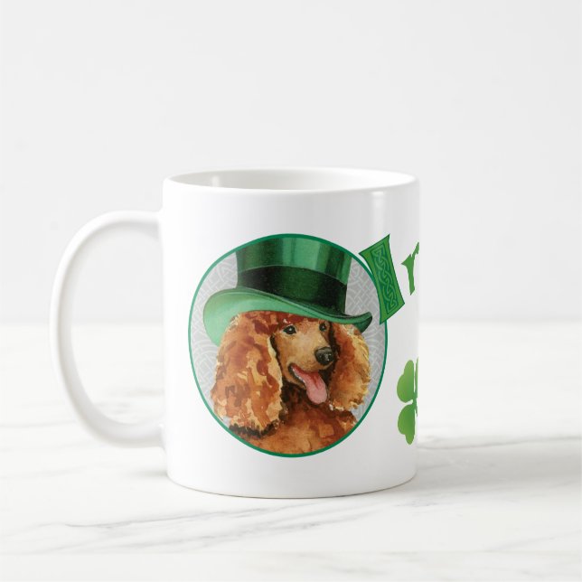 St. Patrick's Day Poodle Coffee Mug (Left)