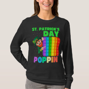 St Patricks Day Pop It Fidget Toy Leprechaun Boys  T-Shirt