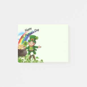 St. Patrick's Day Post-it Notes Leprechaun Rainbow