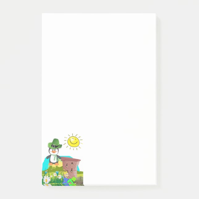 St. Patrick's Day  Post it Notes Penguin (Front)
