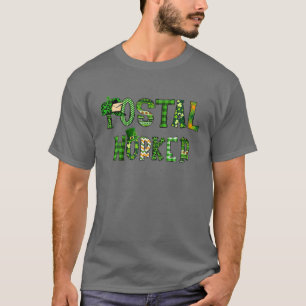 St Patrick's Day Postal Worker Leopard Shamrock Pa T-Shirt