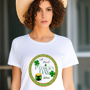 St Patrick's Day Pot o' Gold Shamrock T-Shirt