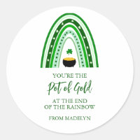 St. Patrick's Day Pot of Gold Boho Rainbow