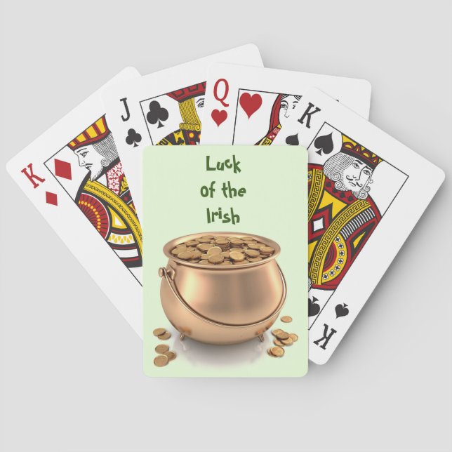 ST. PATRICK'S DAY POT OF GOLD playing cards (Back)