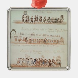 St. Patrick's Day procession Metal Tree Decoration