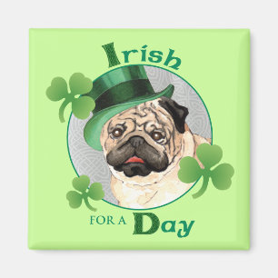 St. Patrick's Day Pug Magnet