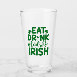 St Patrick's Day Quote Glass
