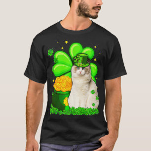St Patrick's Day Ragdoll Irish Shamrock Cat Lover T-Shirt