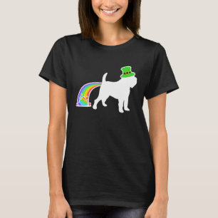 St Patrick's Day Rainbow Dog Brussels Griffon T-Shirt