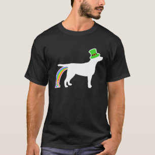St Patrick's Day Rainbow Dog  Lab Labrador Retriev T-Shirt