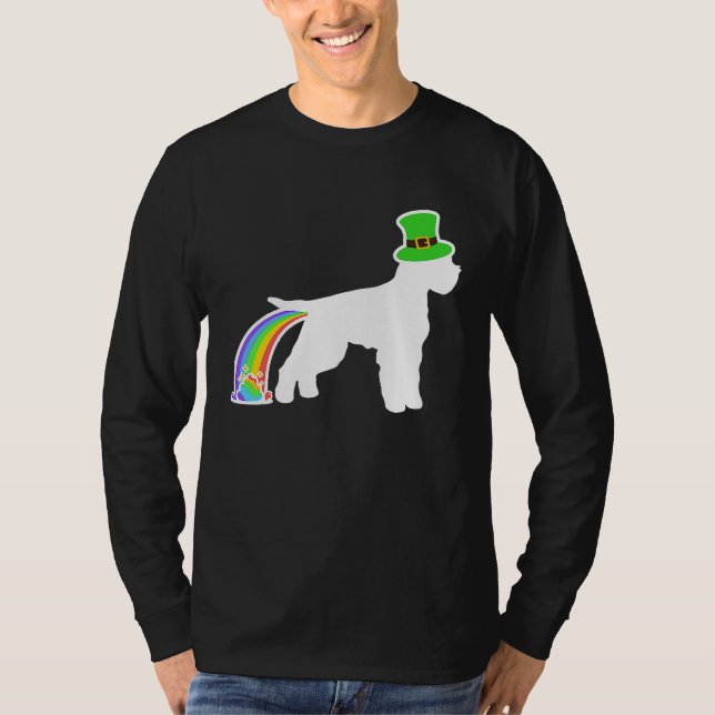St Patrick's Day Rainbow Dog  Lagotto Romagnolo T-Shirt (Front)