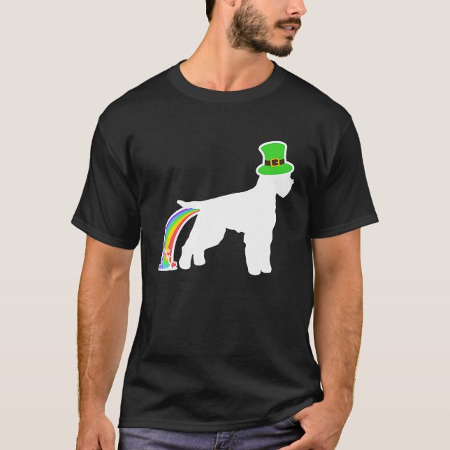 St Patrick's Day Rainbow Dog  Lagotto Romagnolo T-Shirt (Front)