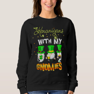 St Patrick's Day Rainbow Gnome Family Group Party Sweatshirt