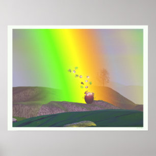 St. Patrick's Day - Rainbow Gold Poster
