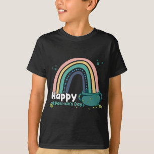 St.Patricks Day Rainbow Lucky Shamrocks and pot of T-Shirt