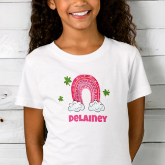 St. Patrick's Day Rainbow Shamrock Custom T-Shirt