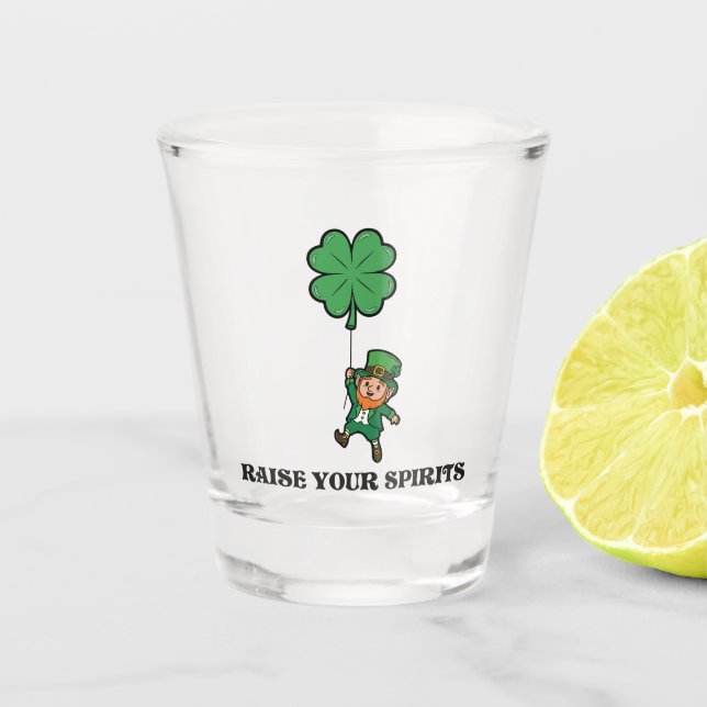 St. Patrick's Day Raise Your Spirits Shot Glass (Front)