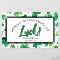 St. Patrick's Day Real Estate Postcard