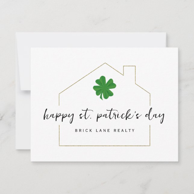 St. Patrick's Day Real Estate Promotional Card (Front)