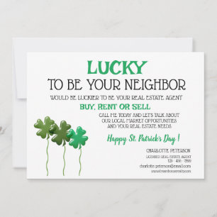 St Patrick's Day Real Estate Promotional Holiday Card