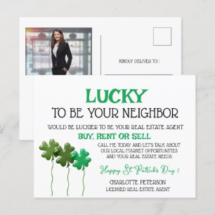St Patrick's Day Real Estate Promotional Marketing Holiday Postcard
