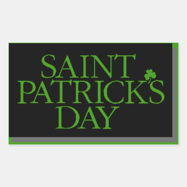 St. Patrick's Day Rectangular Sticker (Front)