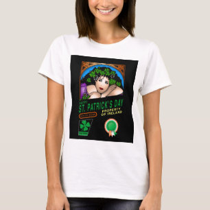 St. Patrick's Day Retro Design with Irish Girl T-Shirt