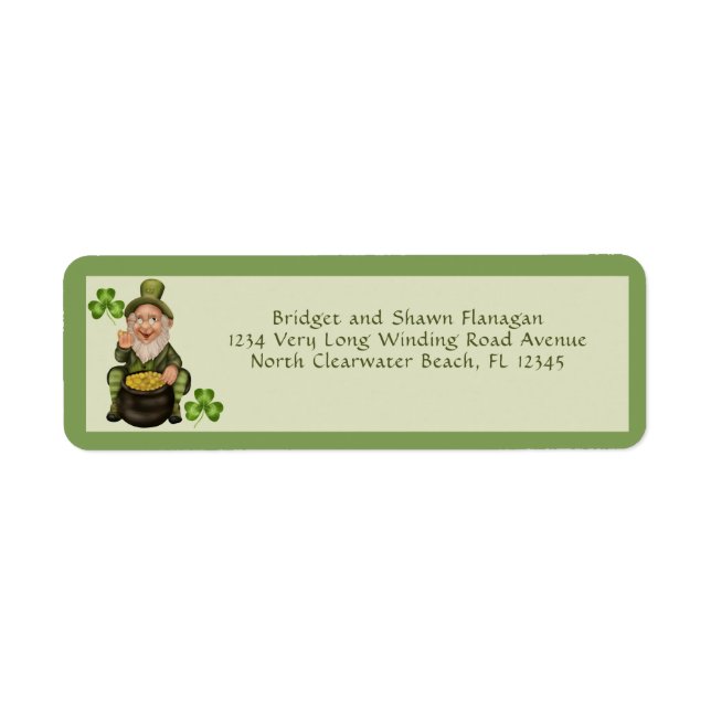 St. Patrick's Day Return Address (Front)