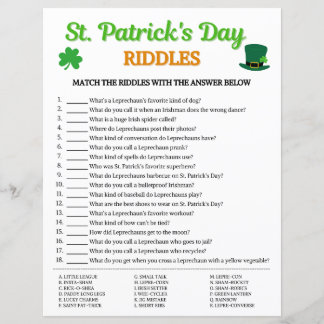 St. Patrick's Day Riddles Game