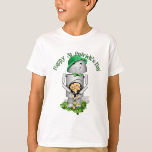 St Patrick's Day Robo-x9 With Pot of Gold T-Shirt