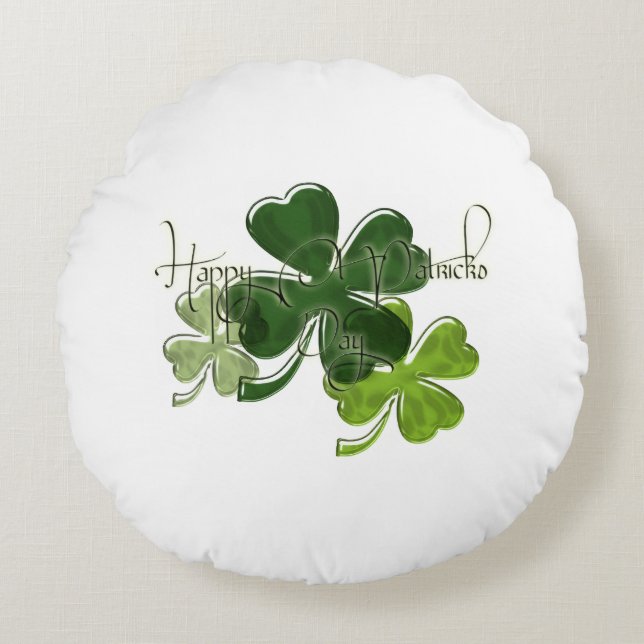 St. Patrick's Day  Round Cushion (Front)