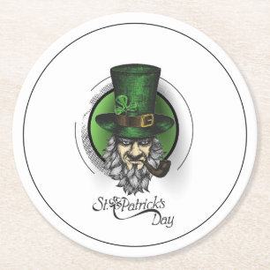 St Patrick's Day Round Paper Coaster