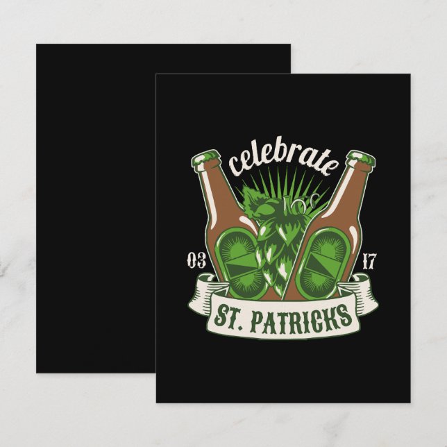 St patricks day RSVP card (Front/Back)